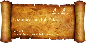 Lazarovics Léda névjegykártya